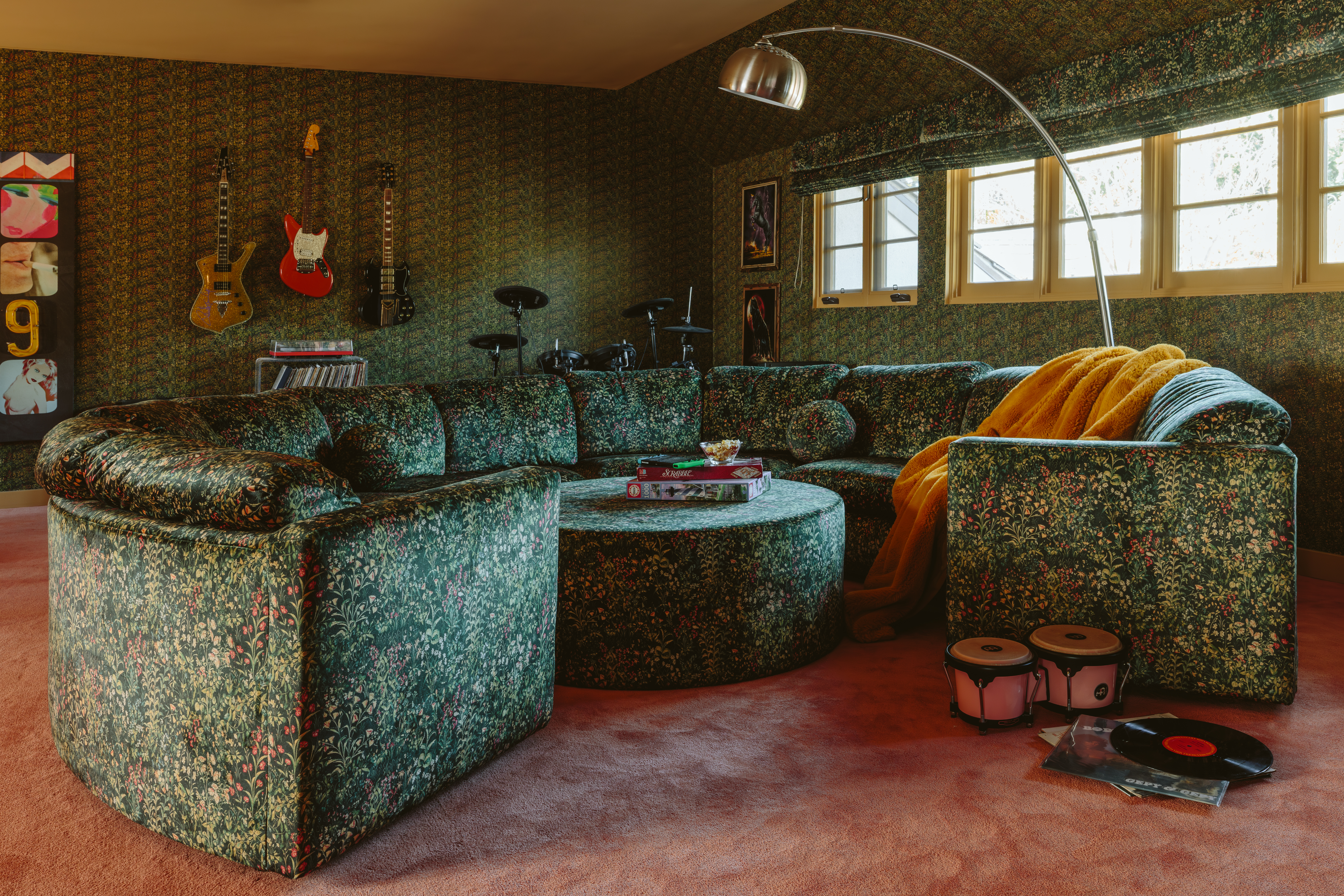 Emily Henderson's maximlist family room