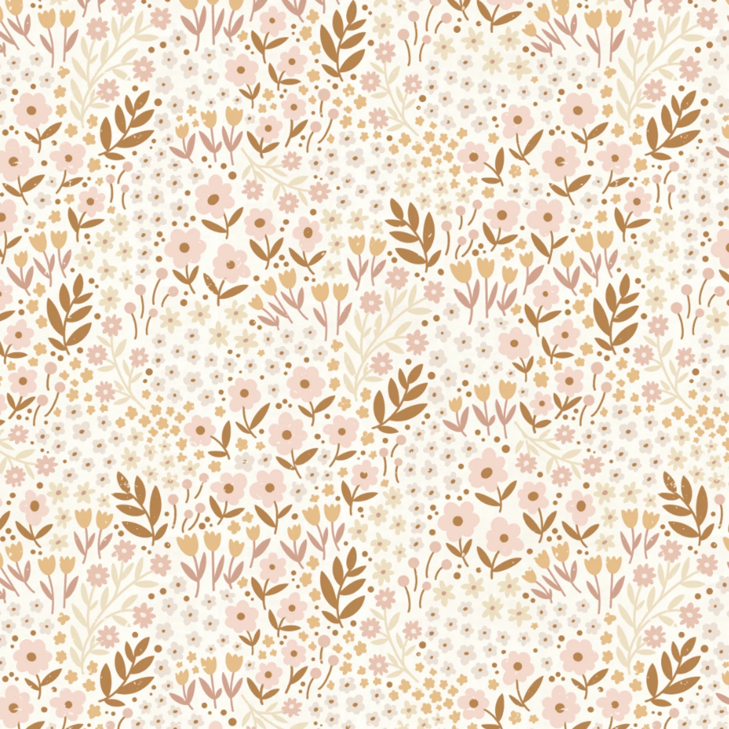 Ditsy floral printed fabric